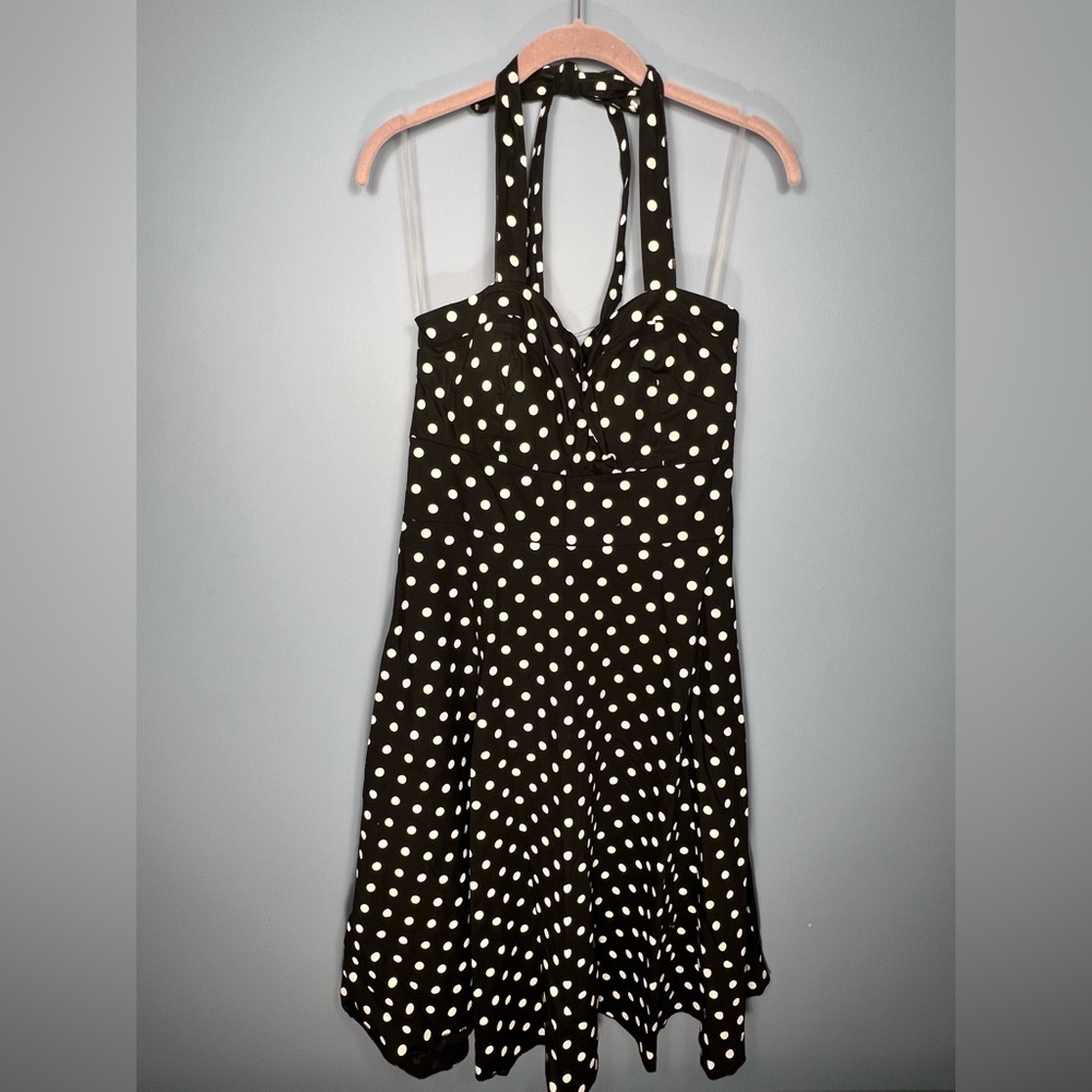 50s style polka dot dress